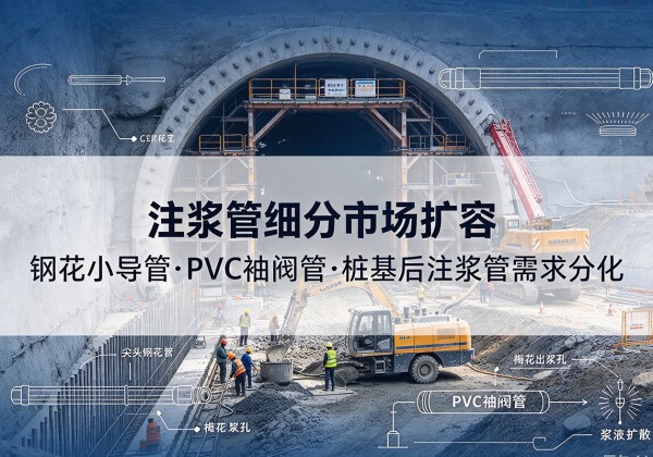 青田注浆管细分市场扩容，隧道钢花小导管、PVC 袖阀管、桩基后注浆管需求分化